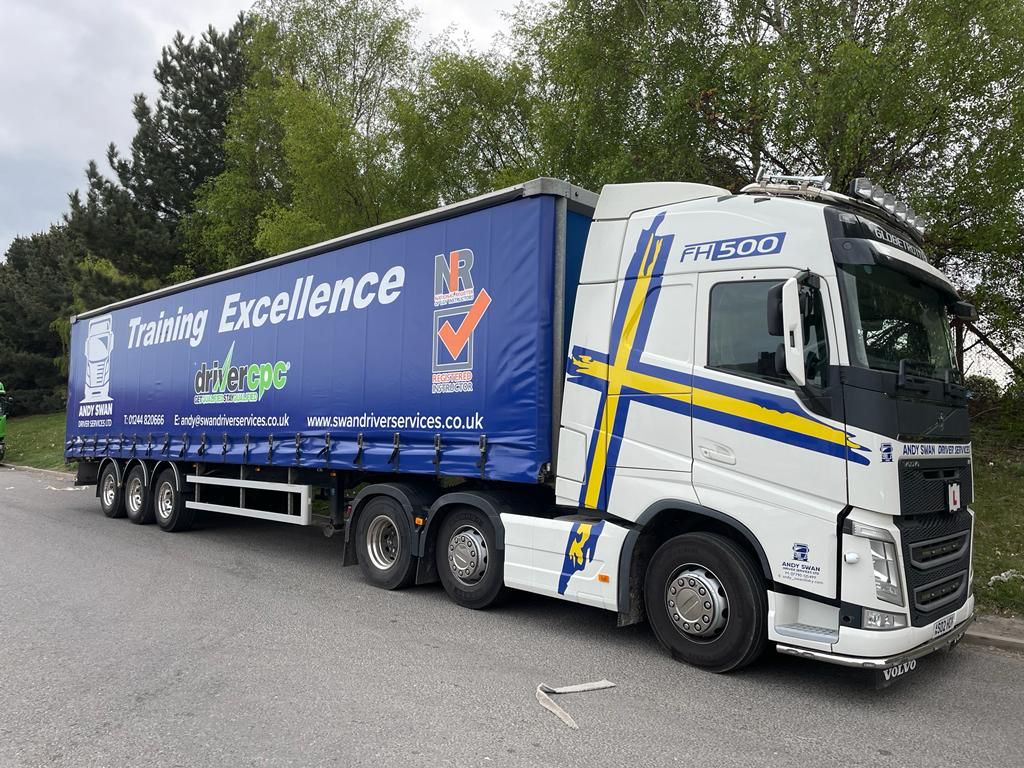 image of HGV training vehicle in Wirral