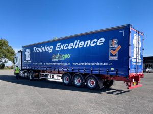 image of a hgv driver training truck